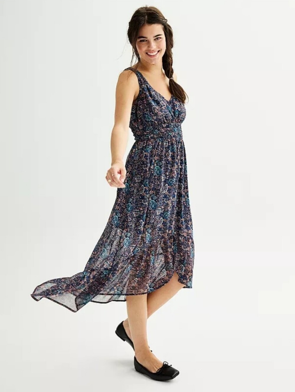 Rewind Button-Down High-Low Dress